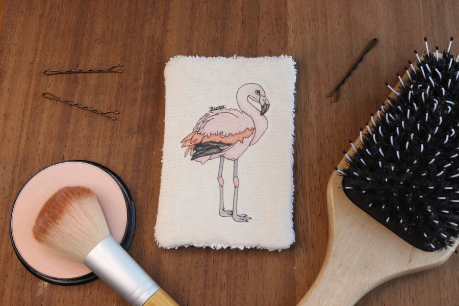 Flamingo Washable & Reusable Eco Fabric Bird Face Wipe Gift Set