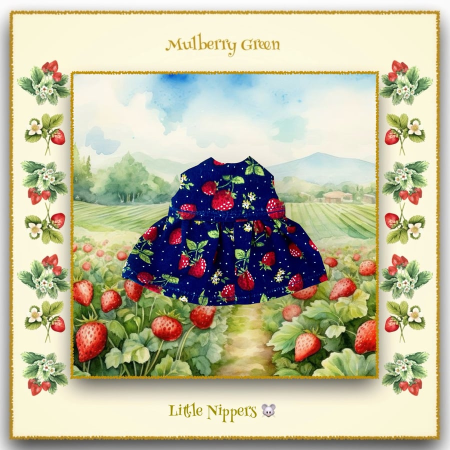 Little Nippers Navy Strawberries Dress 
