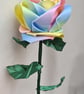 Beautiful Unicorn Ribbon Rose - Long Stem Artificial Forever Flower Gift - Image 6