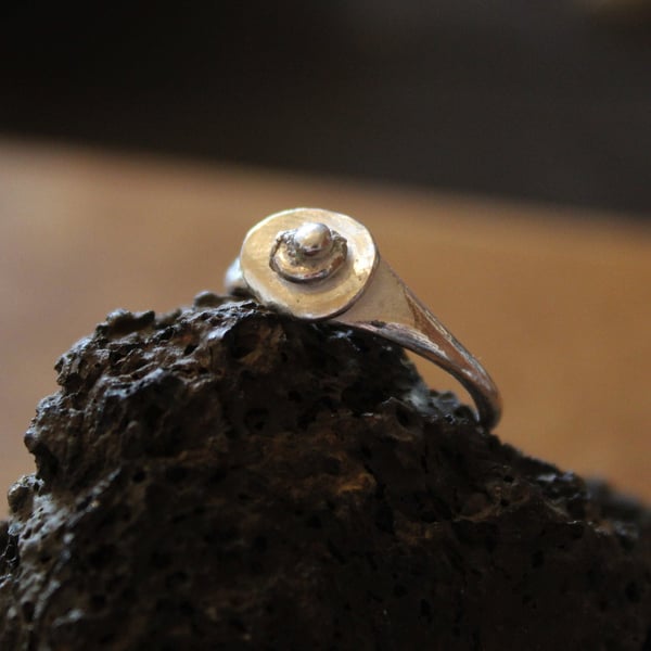 Handmade Recycled Sterling Silver 'Pebble Stack' Ring