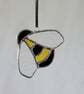 Stained Glass Yellow & Black Medium Bumble Bee Suncatcher - Image 4