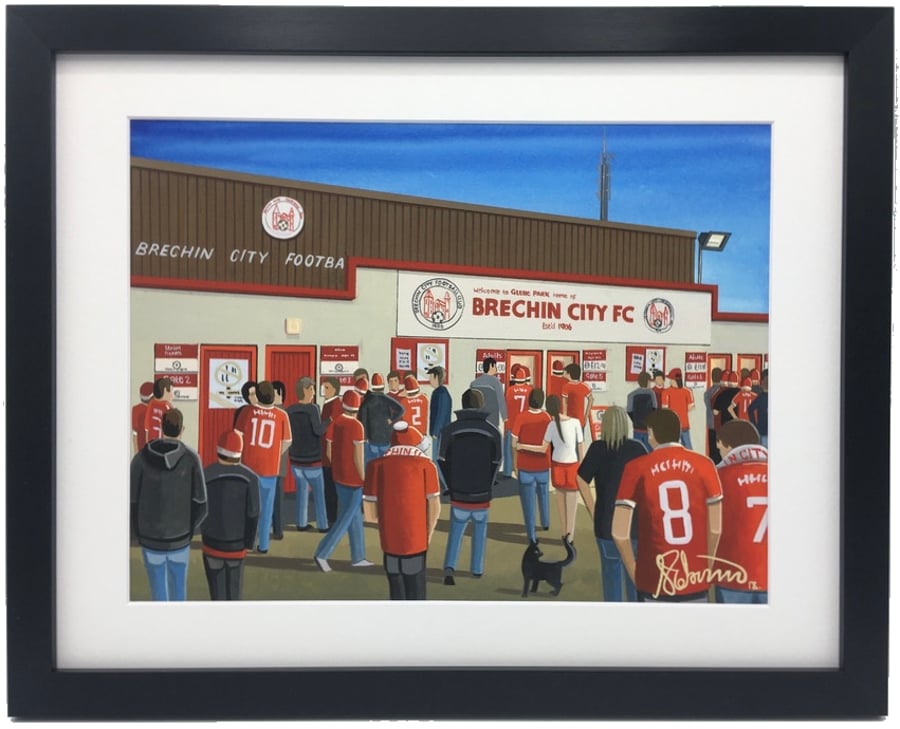 Brechin. Framed & Unframed Fine Art Print, City Football Club FC, Stadium Gift