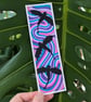 Handmade Pink and Blue Swirl Dragon Bookmark