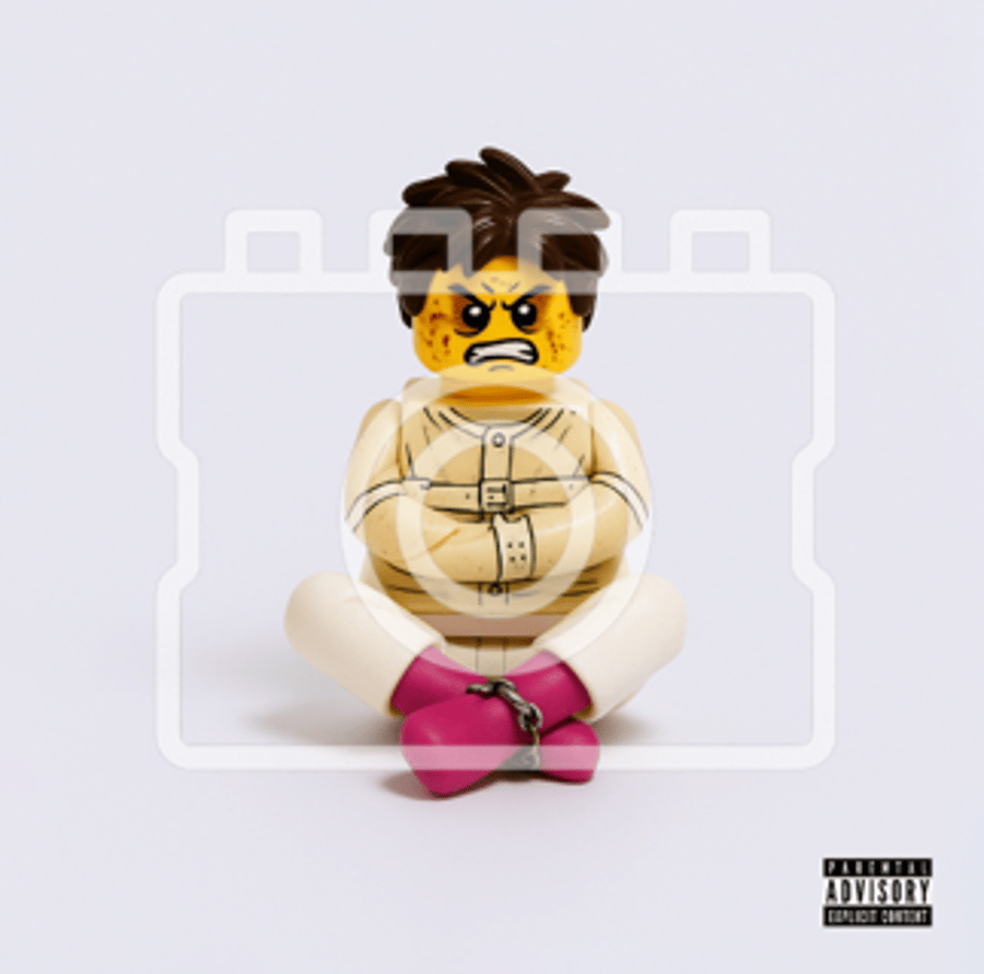 LEGO-Inspired YUNGBLUD Album Cover Print – 5x5" (Mounted for 9x9" Frame)