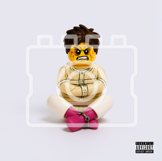 LEGO-Inspired YUNGBLUD Album Cover Print – 5x5" (Mounted for 9x9" Frame)
