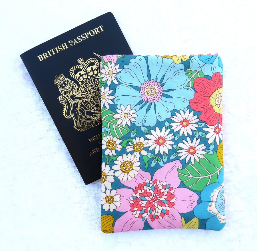 Passport Cover, Liberty print passport pouch
