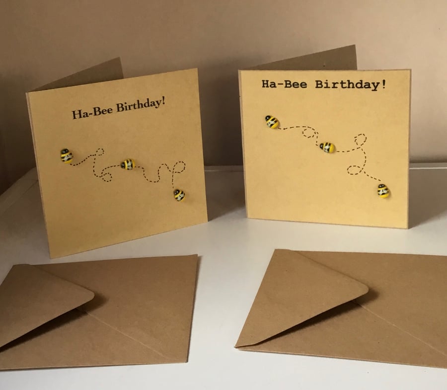 Bee Birthday Card, Ha-Bee Birthday 