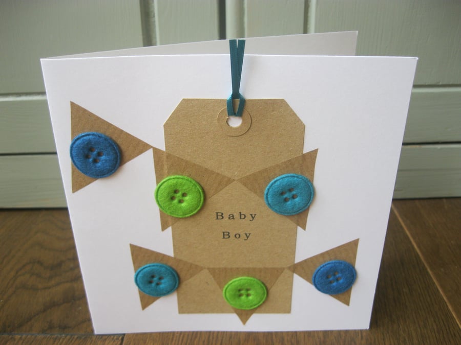 Baby Boy Button Card