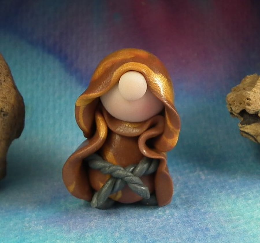 Spring Sale ... Little-Known-Gnome Master of Stealth OOAK Sculpt by Ann Galvin