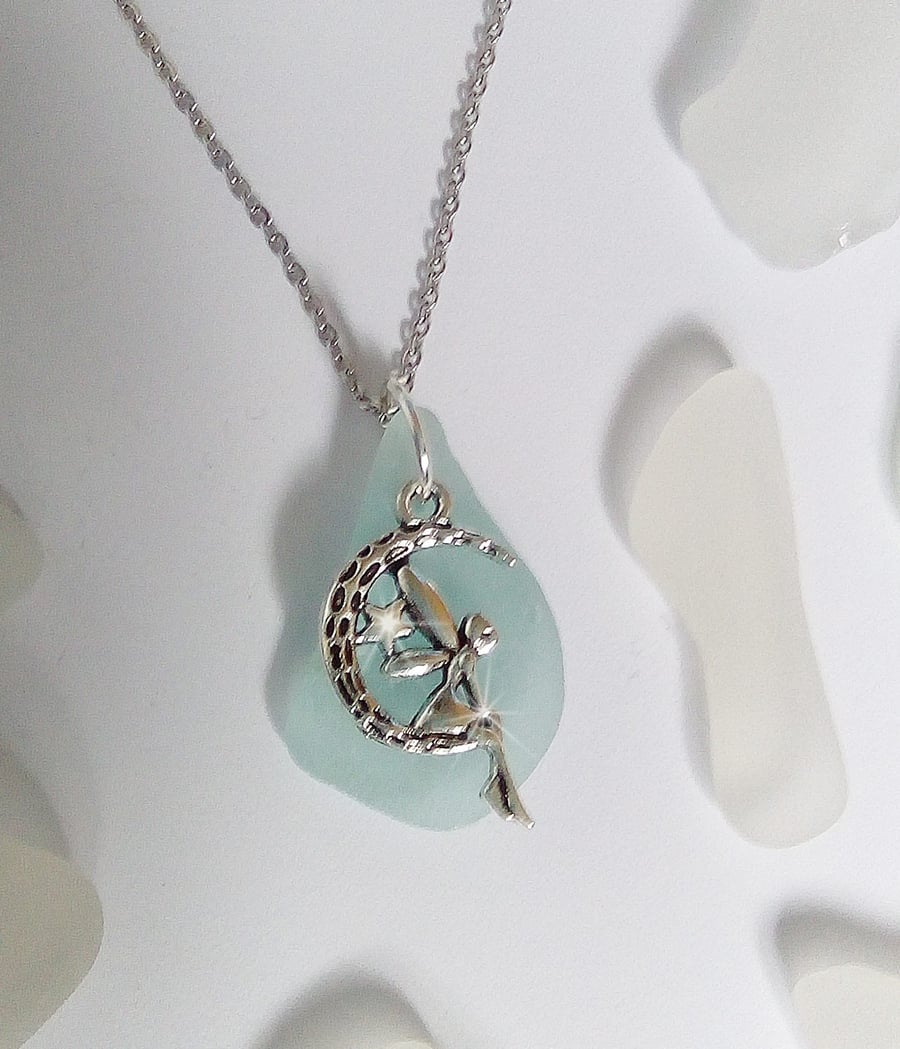 Fairy necklace. Sea glass necklace