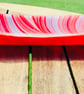   Sale -Red swirl Fused glass dish- glass art - Image 2
