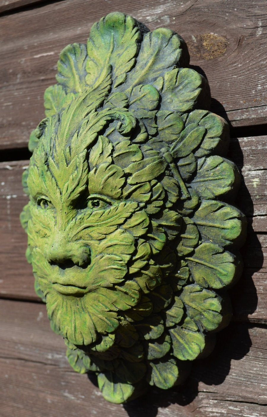 Feather Green Man Plaque plus Free Pocket Green Man