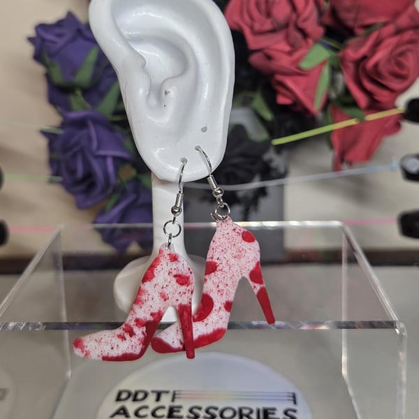 Bloody heel pro wrestling earrings: Hollywood ending jewellery AEW WWE WWF