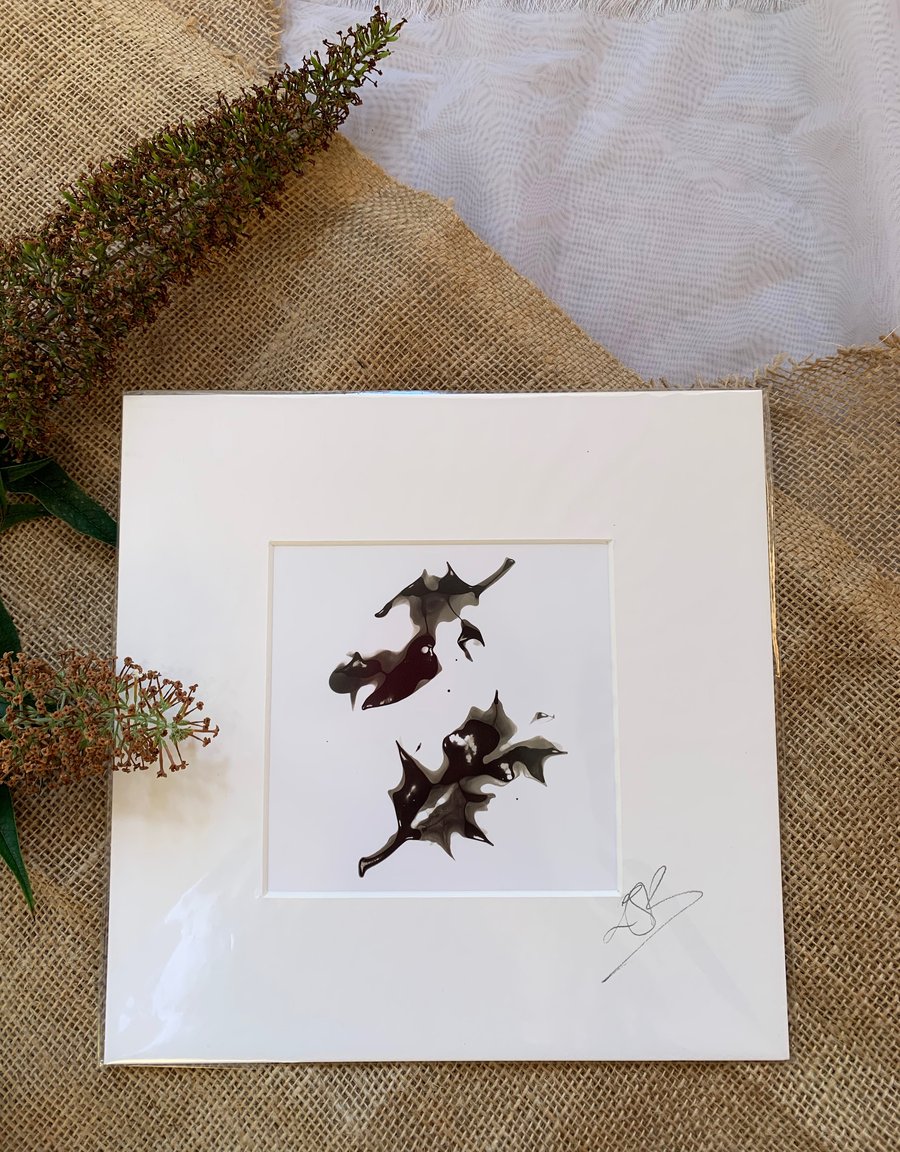 Chemigram Holly Leaves