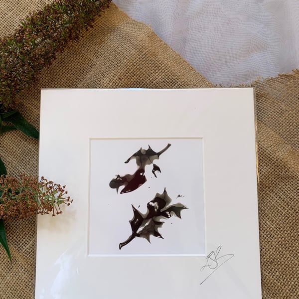 Chemigram Holly Leaves