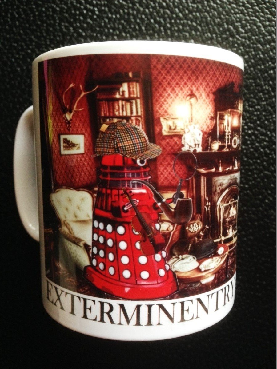 Dr Who Daleks as Sherlock Holmes and Dr Watson Mug