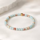 Shoushan Jasper Bracelet - 4mm Gemstone - Minimalist Jewellery