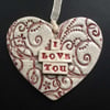 ceramic heart decoration