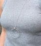 Sterling Silver Long Octagon Geometric Circle Statement Necklace - JBJ2025 - Image 4