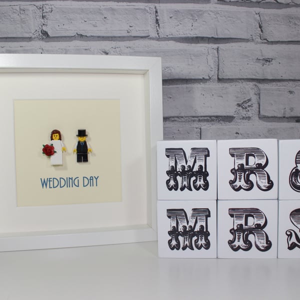 LEGO BRIDE AND GROOM - FRAMED WEDDING GIFT IDEA