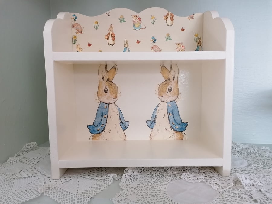Wooden Storage Shelf Unit Display Shelves Wall Freestanding Peter Rabbit Nursery