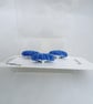 Buttons Blue 30mm Handmade Embroidered Yorkshire Style - Image 3