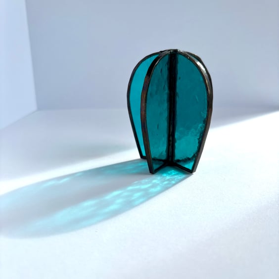 3D stained glass marine green cactus, Everlasting plant