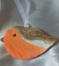 Handpainted Clay Rustic Robin Hanging - Image 3