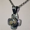 Dalmatian Jasper and Sterling silver pendant