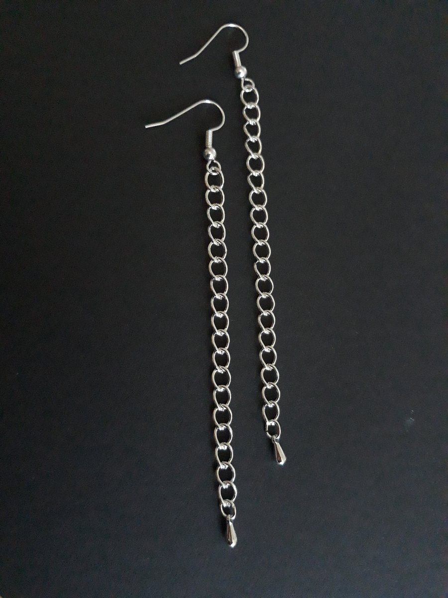 Silver Plated Chain Earrings