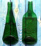 Handmade Fused Glass Recycled Wine Bottle Spiral Plate With Raised Neck Handle - Image 7
