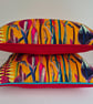 Printed Velvet Jungle Design Cushion Cover 