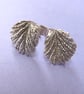 Fine silver bramble leaf earrings - Image 1