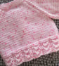 12" Early Baby Lace Edge Baby Girls Cardigan (Prem) - Image 5