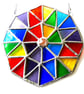 Rainbow Patchwork Octagon Suncatcher Stained Glass Handmade 011 - Image 7