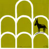   A Donkey And Seven Hills No.2 woodcut & screen-print (30cm square)