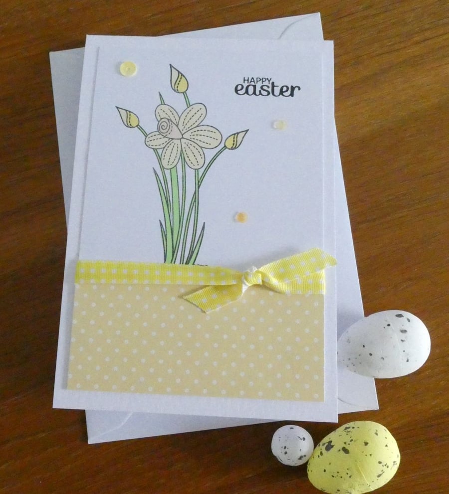 Daffodil Easter Card - Yellow