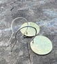  Hammered Brass Circle Dangle Earrings  - Image 5