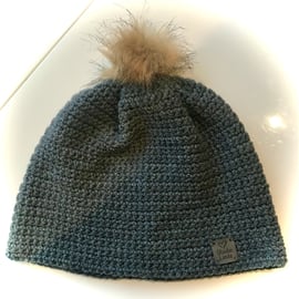 Handmade Crochet Beanie (with detachable pom pom)