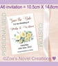 Save the Date Wedding Invitation Card (flat A6 card) - Image 1