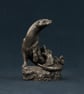 Otter and Cub Animal Statue Small Bronze Resin Ornament Sculpture