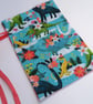 Christmas Gift Bags - Floral Festive Dinosaurs reusable fabric mini sack - Image 4