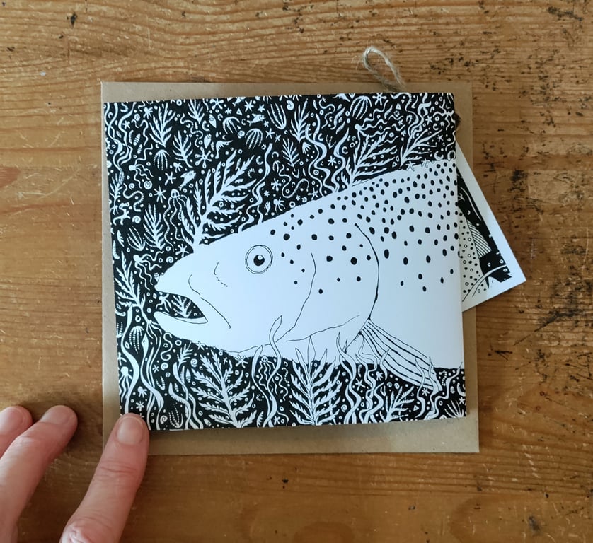 Sea Trout - Double-sided concertina Card PERFECTLY IMPERFECT