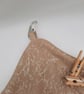 Peg bag, clip on in beige pattern fabric.   - Image 2