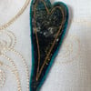 Blue Heart Sparkle Brooch Seconds Sunday