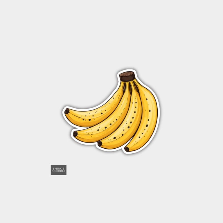 Funny Novelty Vinyl Sticker - Banana Bunch 