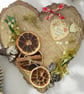 Rustic Christmas Wall Hanging with Dried Orange, Cinnamon & Pinecones.
