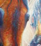 Four bay Arabian Horses oil on panoramic wide canvas - Image 4
