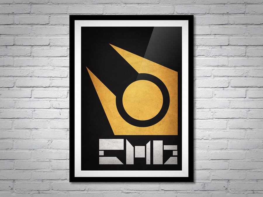 Half Life Alien Combine Symbol Video Game Gamer Poster Print Wall Art Gift