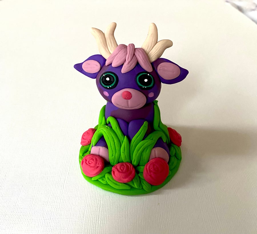 Handmade cow ornament 